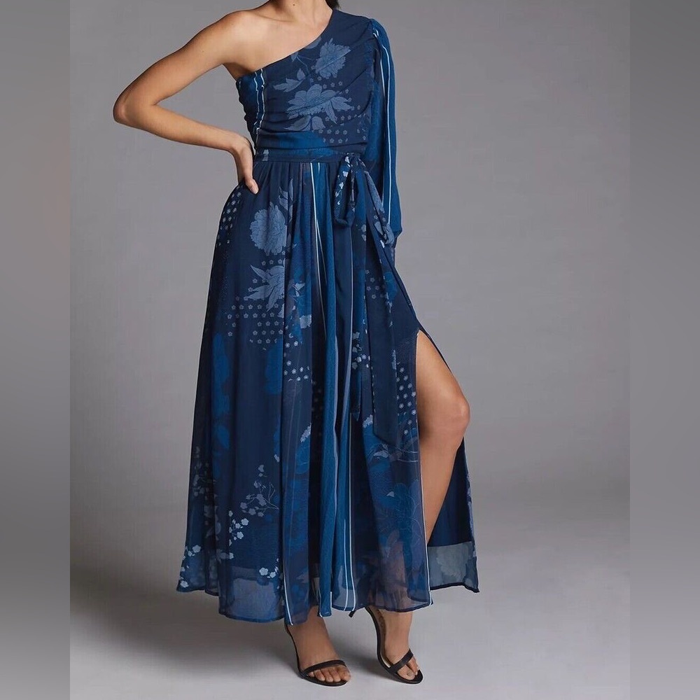 Anthropologie Nikita Mhaisalkar One Shoulder Maxi Dress
